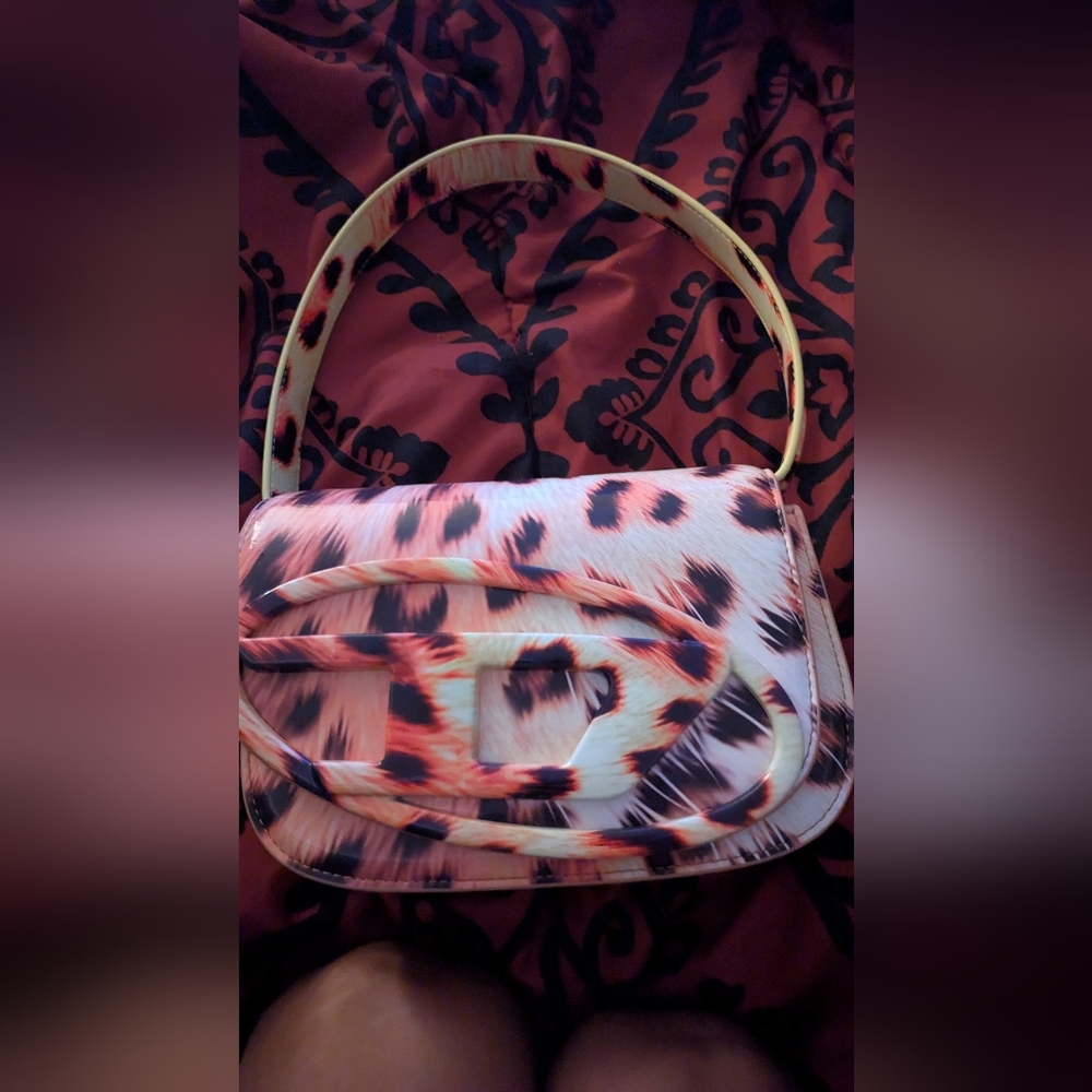 Diesel Leopard Print Shoulder Bag
